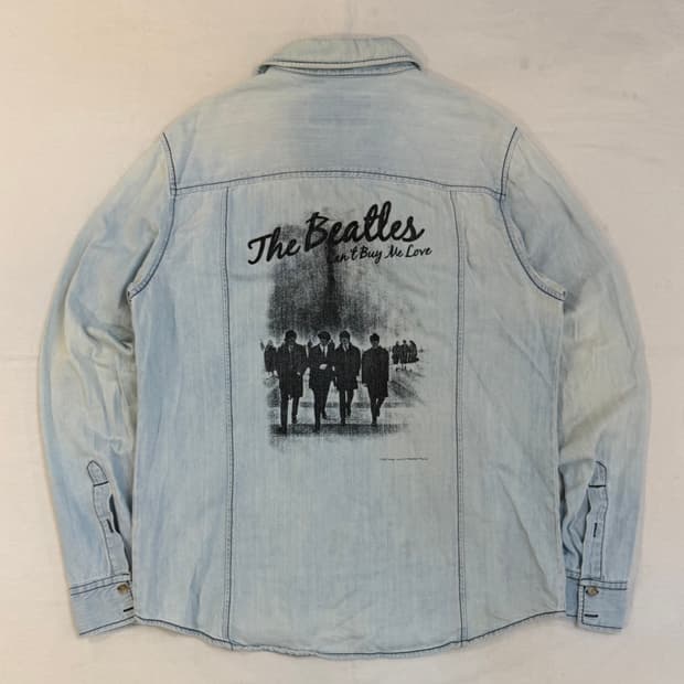 국내유일) 빈티지 비틀즈 백프린팅 데님셔츠
