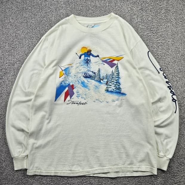 1985USA ALORE 싱글스티치 롱슬리브 긴팔티셔츠(XL)/11800