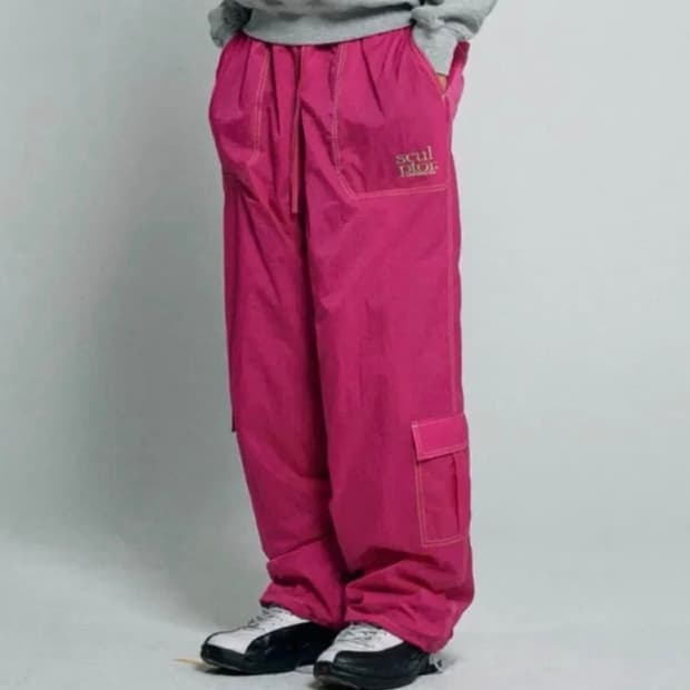 스컬프터 핑크 조거 나일론 팬츠