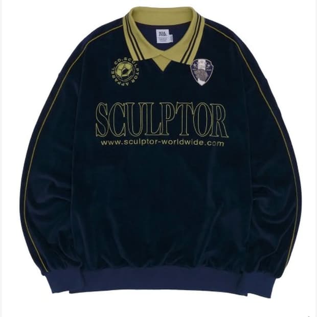 스컬프터 Velour Soccer Jersey 딥네이비