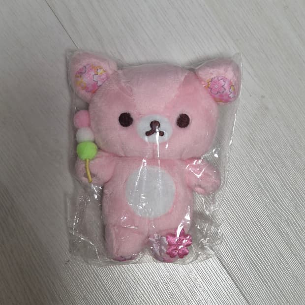 san-x 산엑스 리락쿠마 사쿠라 벚꽃 당고 키링 인형