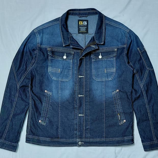 [L] G.GROUND 지그라운드 딥블루 워싱 데님 트러커 자켓