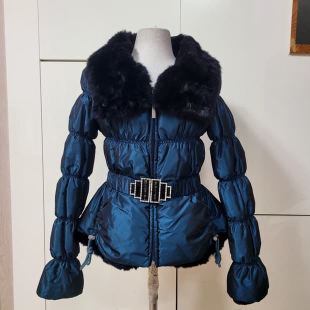 블루마린 블루걸 래빗퍼 패딩