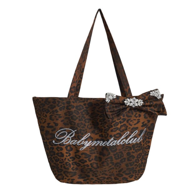 babymetalclub 베이비메탈클럽 베메클 쥬얼 리본 호피 백 갸루