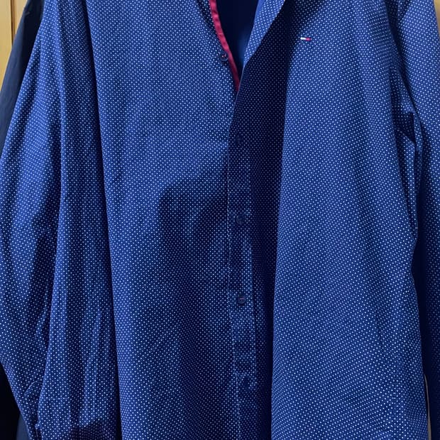 타미힐피거 빈티지 네이비 도트 셔츠