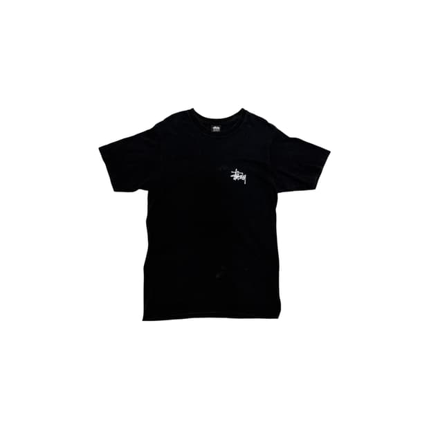 10s 스투시 스몰 로고 미니멀 티셔츠