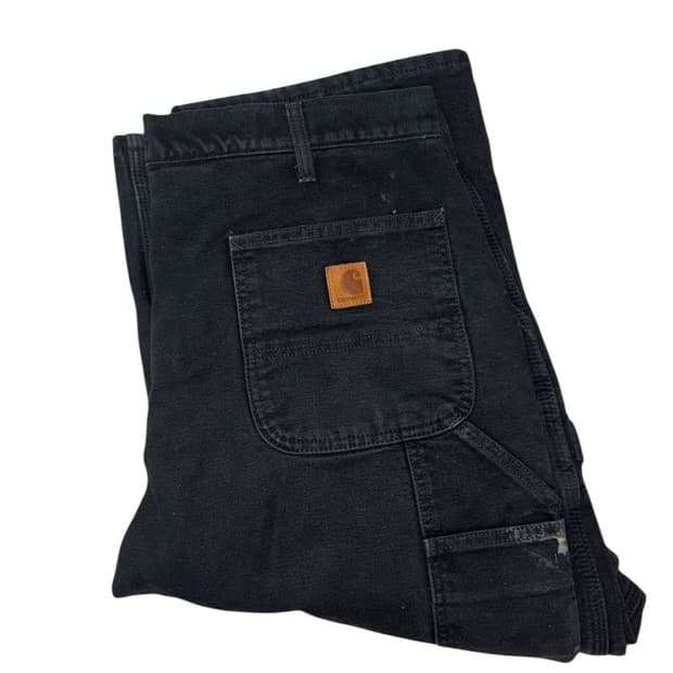 칼하트 b111 싱글니 블랙 카펜터 워크팬츠