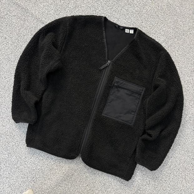 M 유니클로 보아 후리스 가디건 0317J