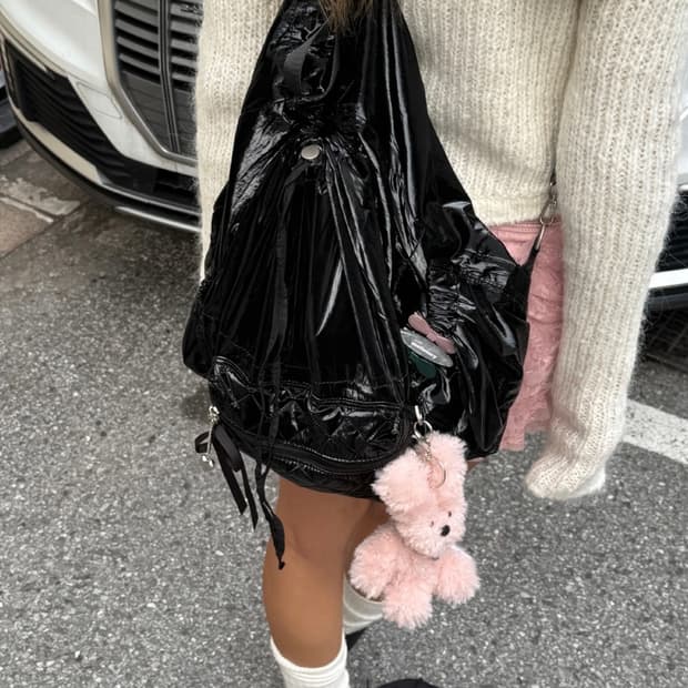 [멜로토리] 멜로 퀼팅 백팩 4way Black