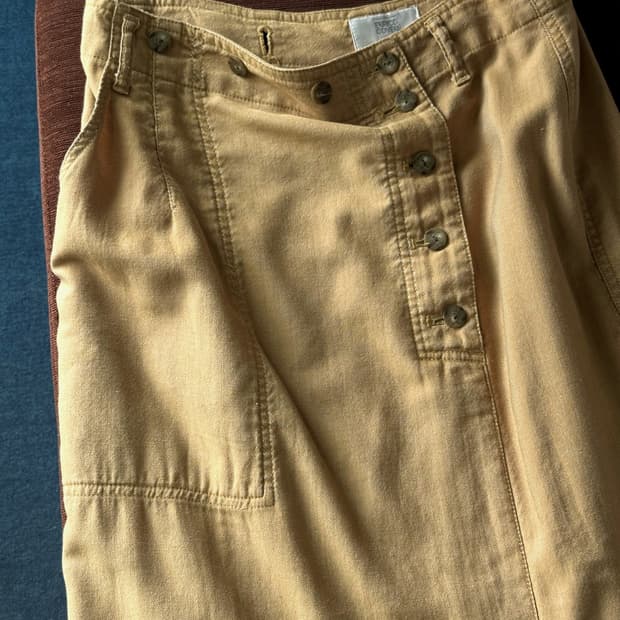 Rayon blend design long skirt