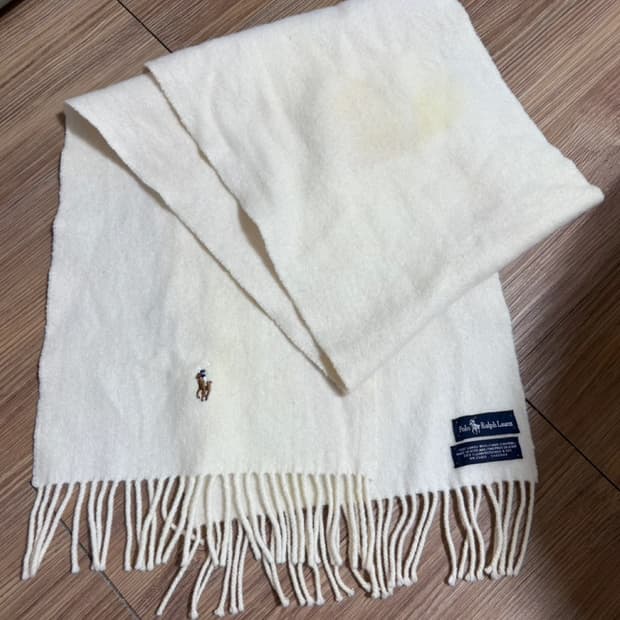 폴로랄프로렌 베이지 울 머플러