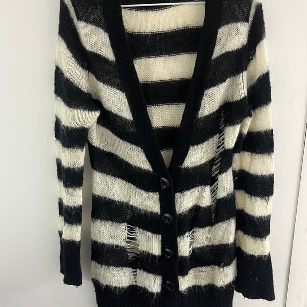Grunge Stripe Cardigan