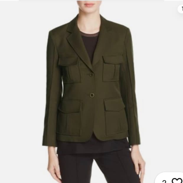 띠어리 lackman 카키 자켓