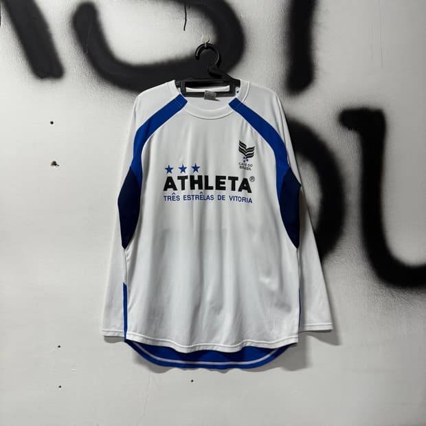ATHLETA 빅사이즈 유니폼 화이트 블루 기능성 롱슬리브