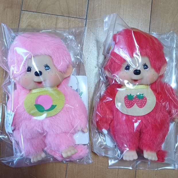 몬치치 후르츠 과일 인형 복숭아와 딸기