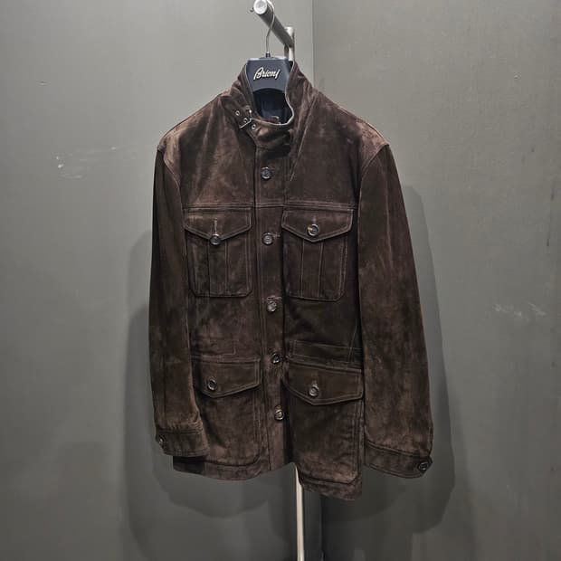 브리오니 스웨이드 크로스타 필드 레더트리밍 필드자켓