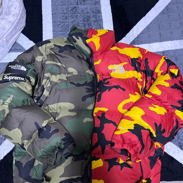 슈프림 노스페이스 스플릿 카모 L