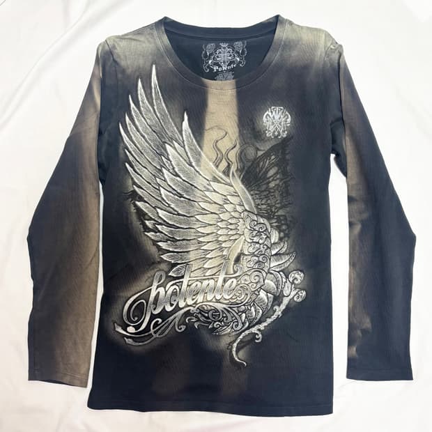 빈티지 y2k 오리엔탈 그런지 갸루 그래픽 티셔츠