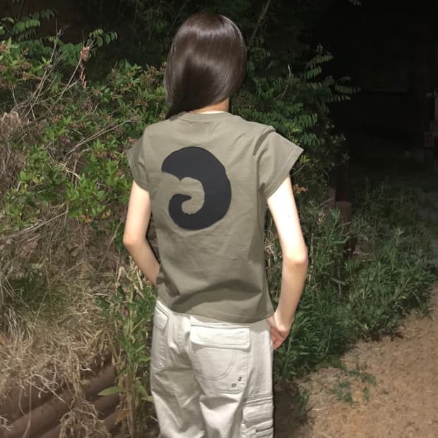 탄산 마그네슘 반팔 카키