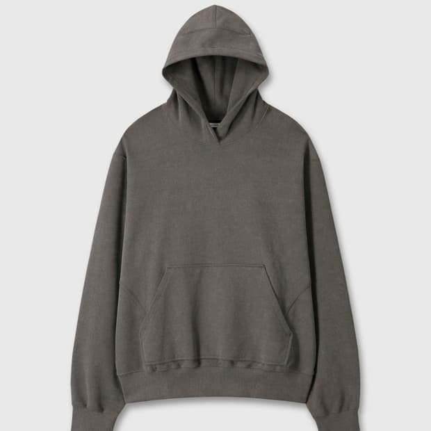 에피센터투어리스트 후드 Curved seam hoodie(Dyed ash