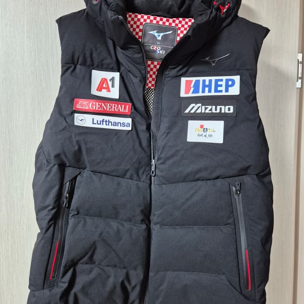 미즈노 크로 스키 다운 베스트 스키패딩조끼 XL