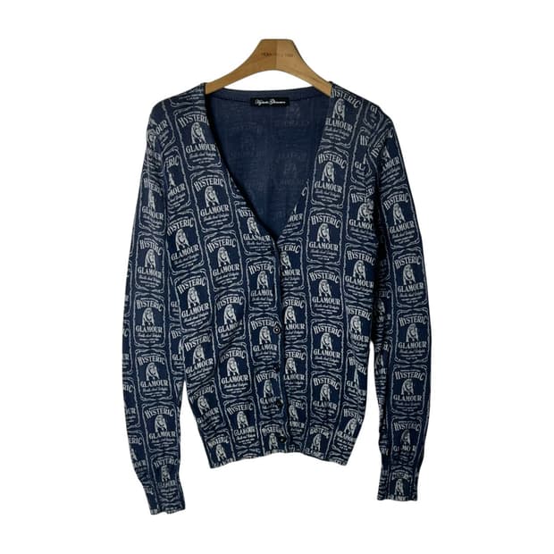[Hysteric Glamour] 히스테릭글래머 로고 프린팅 가디건