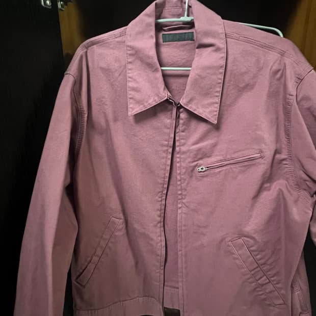 유니클로 워크자켓 핑크 L