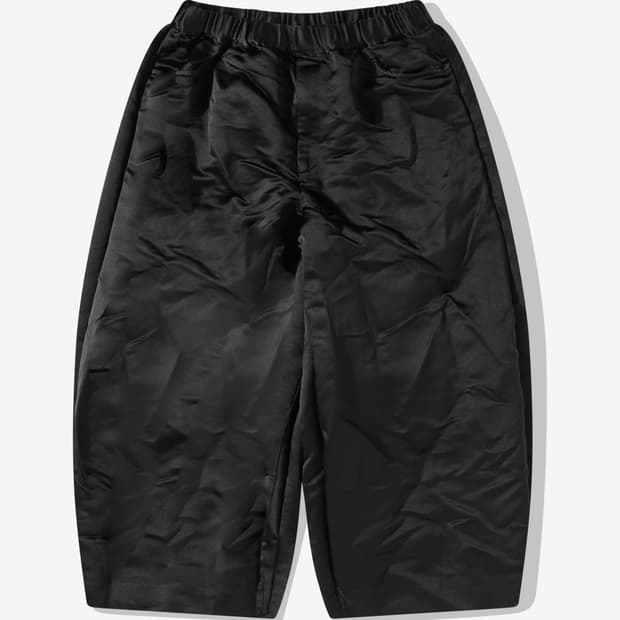 24ss 블랙 꼼데가르송 새틴 벌룬팬츠 xs