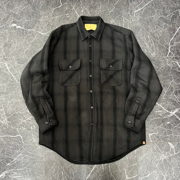 NOWOS 노우스 블랙 체크 셔츠 자켓