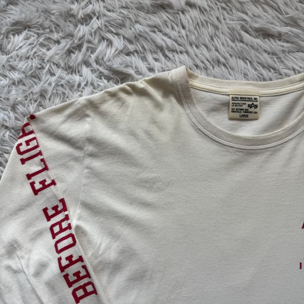 ALPHA INDUSTRIES 일본빈티지 긴팔티 알파인더스트리 빈티지긴팔