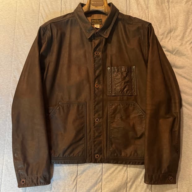 RRL 더블알엘 오일 레더 자켓