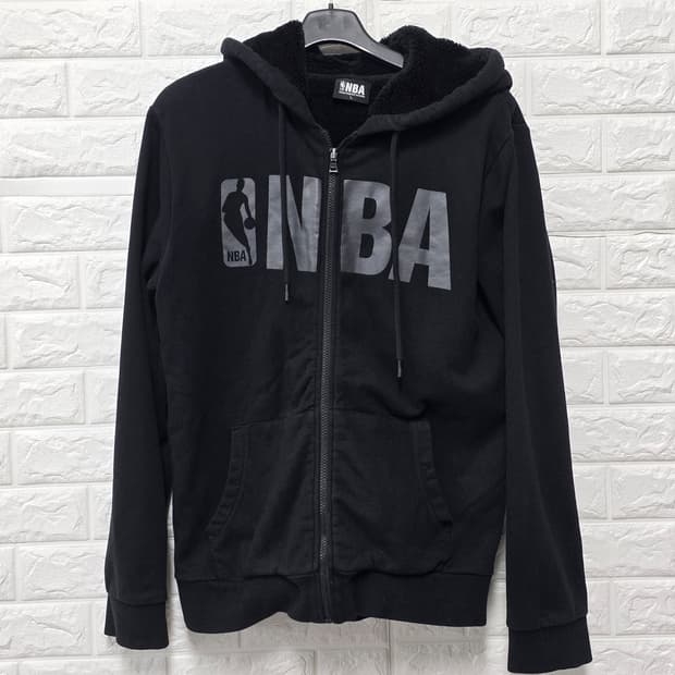 택포// NBA 후리스 후드집업 L 블랙
