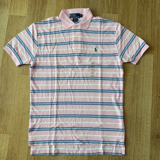 폴로 랄프로렌 스트라이프 반팔 카라티 S