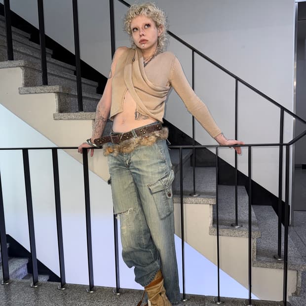 muffler layered knit