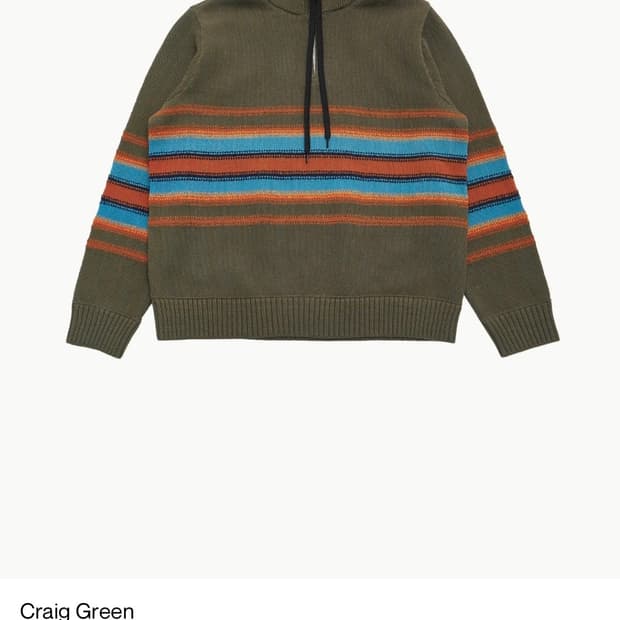 크레이그 그린 테이프 니트 S / 새상품