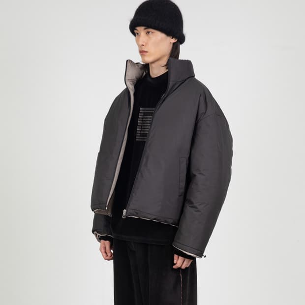 아모멘토 리버시블 다운 푸퍼 패딩 L