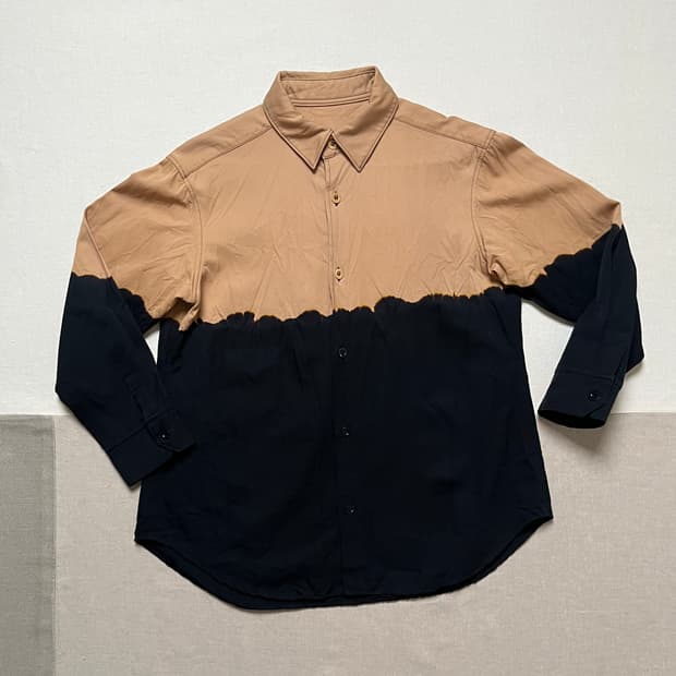 요지야마모토 투톤 다잉 울 셔츠 Y’s yohji yamamoto