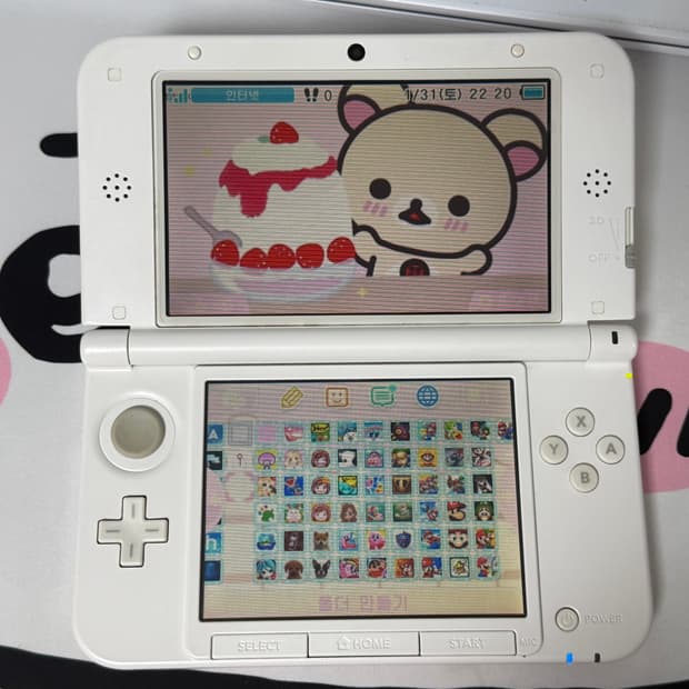 닌텐도 3ds xl 핑크화이트