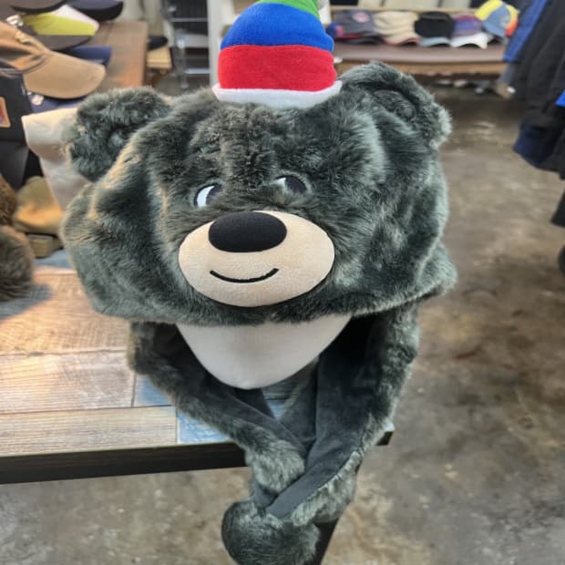 노스페이스 평창올림픽 반다비 로고 모자 털모자 귀달이모자