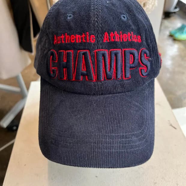 [os] 챔피언 코듀로이 네이비 로고자수 빈티지 올드스쿨 볼캡모자