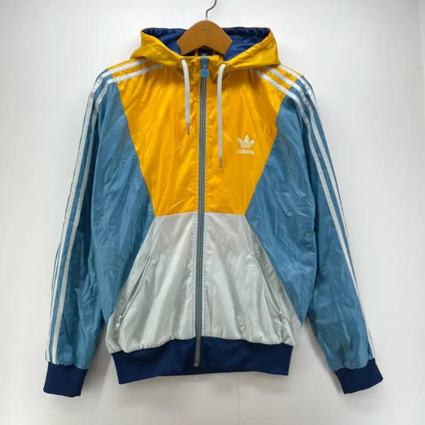 80S 아디다스 오리지널스 투톤 여자 바람막이 고어고프룩 빈티지