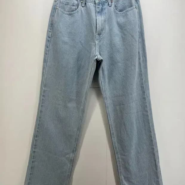 스몰 토피 남여공용 와이드 연청 데님팬츠 청바지 새상품급