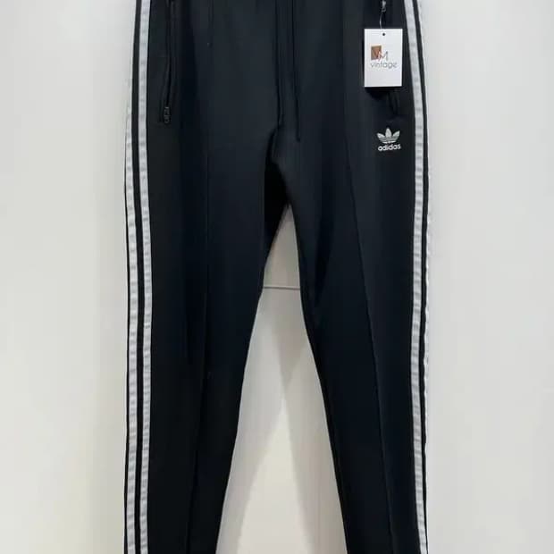 라지 아디다스 오리지널스 유로파 삼선 팬츠 블랙