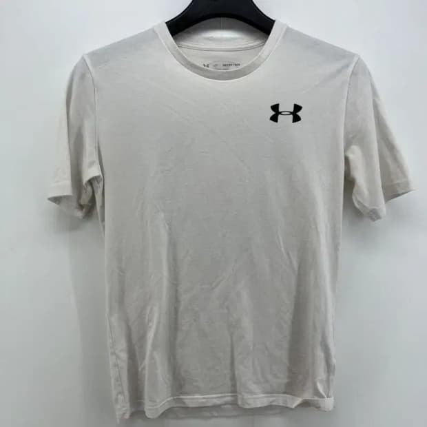 xs 언더아머 여자 화이트 역도 캐릭터디자인 티셔츠