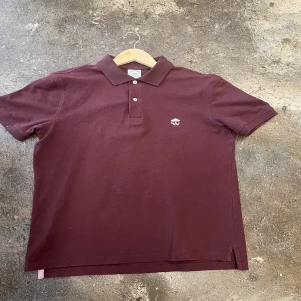 미디움 브룩스브라더스 남자 오버핏 카라반팔티셔츠 빈티지