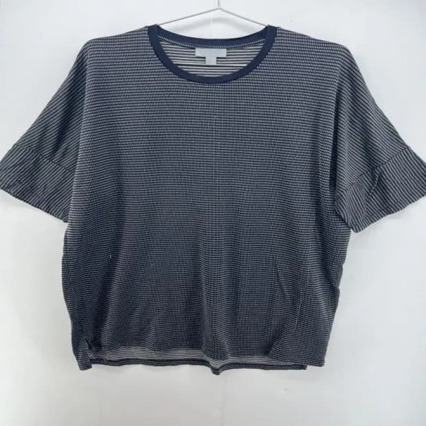 미디움 코스 cos 패턴 오버핏 반팔티셔츠 블랙 여름티셔츠