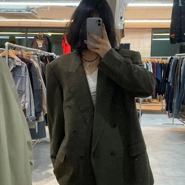 100 입생로랑 뿌르 옴므 올드스쿨 남성 캐주얼 블레이저