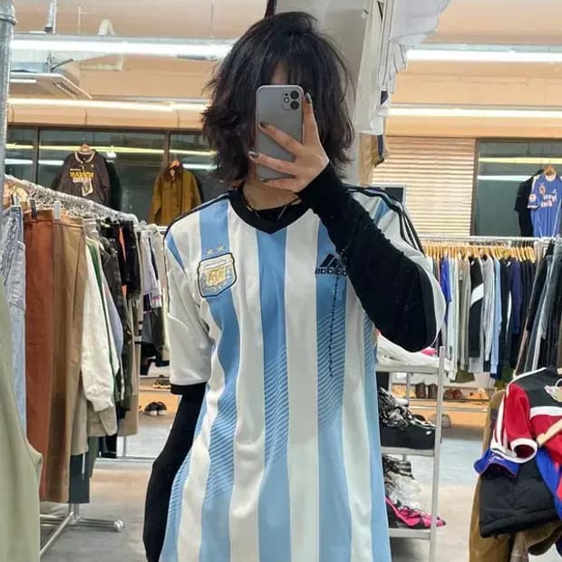 100 아디다스 14-15 아르헨티나 축구 반팔 져지 유니폼 블록코어