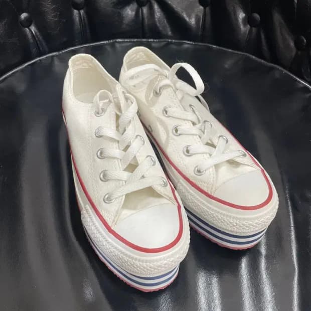 225 컨버스 올스타 청키라인 OX 화이트 스니커즈