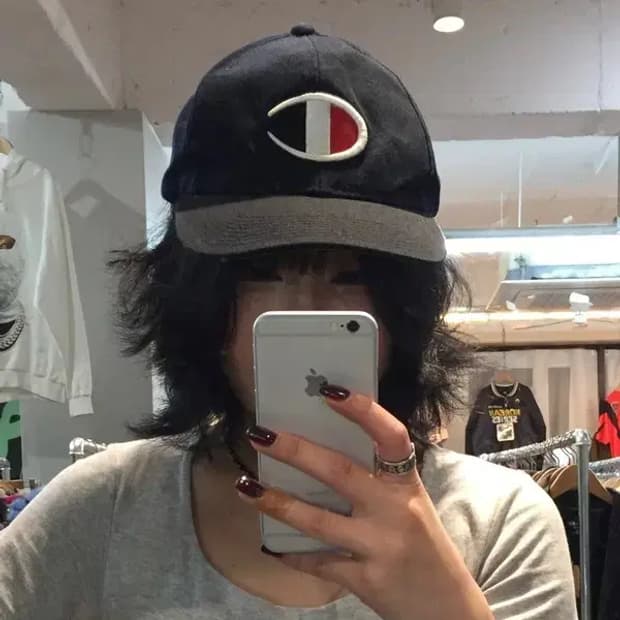 OS 챔피온 빅 C 로고 스냅백 블랙